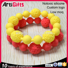 Bead bracelet making wholesale custom fashion silicone bead bracelets for women